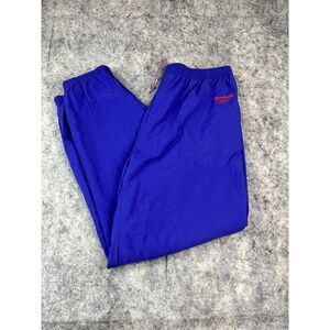 Vintage Reebok Windbreaker Track Pants Men XL Purple Cotton Lined Y2K Drawstring